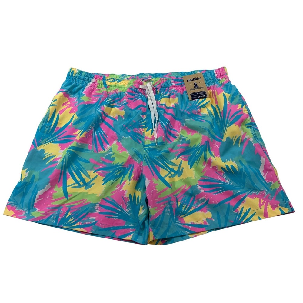 Chubbies The Subtropics Classic Swim Trunks XXL 5.5 Inseam Multi NWT 109211-056
